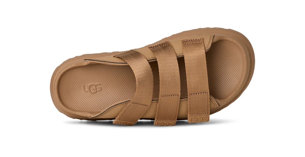 Overkicks - UGG GoldenGlow Slide Dark Sand (Womens) (1167430-DND) - vista superior