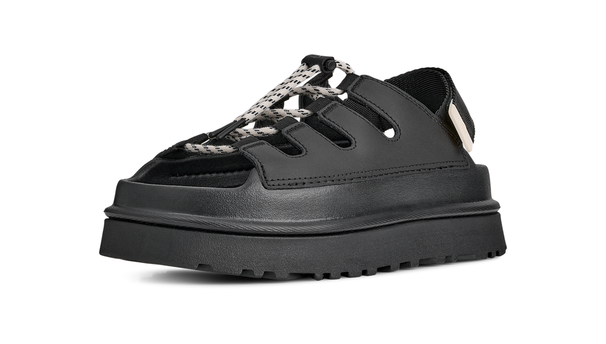 Overkicks - UGG GoldenGlow Toggle Sandal Black (Womens) (1179370-BLK) - vista trasera