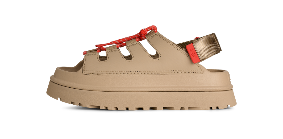 Overkicks - UGG GoldenGlow Toggle Sandal Mustard Seed (Womens) (1179370-MDSD) - vista lateral