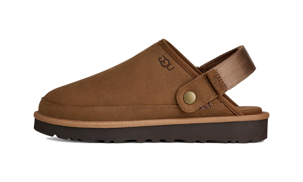 Overkicks - UGG Goldencoast Clog II Nubuck Dark Chestnut (1178670-DKC) - vista lateral