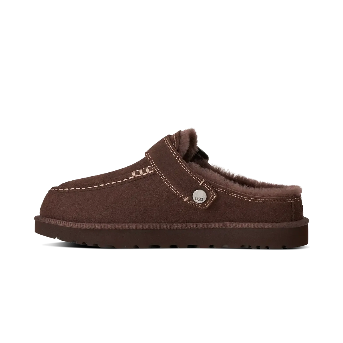 Overkicks - UGG Goldenstar Evelina Clog Burnt Cedar (Women's) (1180251-BCDR) - vista lateral