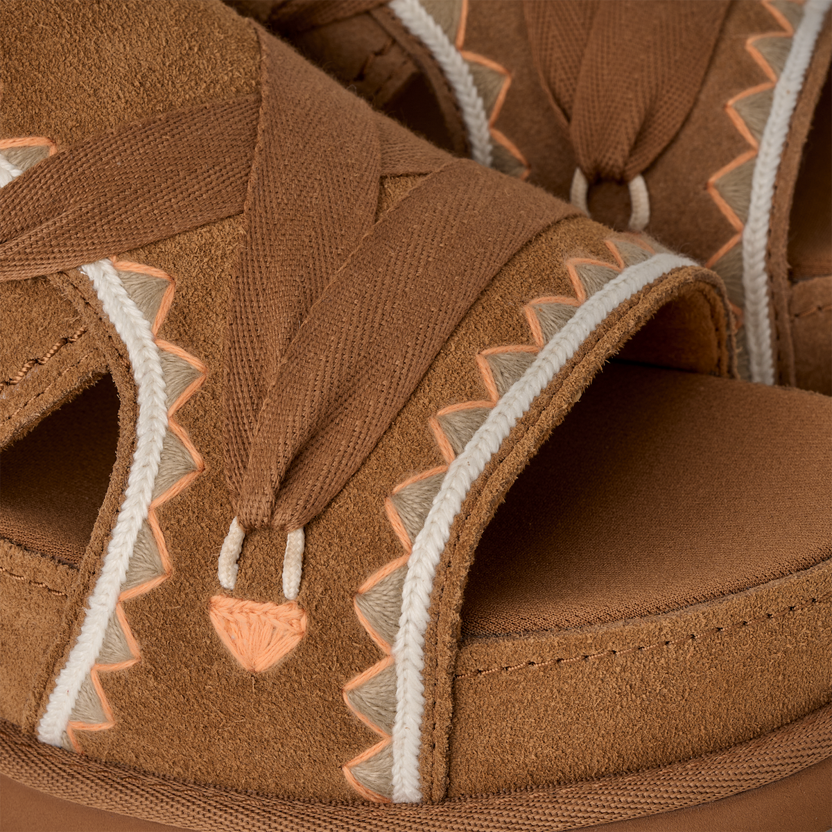 Overkicks - UGG Goldenstar Hi Artistitch Slide Chestnut Multi (Womens) (1175133-CHMU) - vista superior