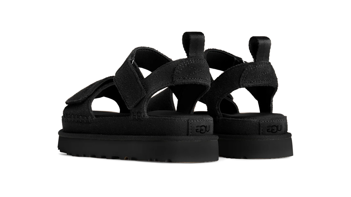 Overkicks - UGG Goldenstar Platform Sandal Black (Womens) (1136783-BLK) - vista trasera