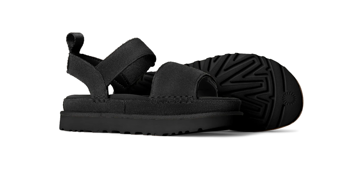 Overkicks - UGG Goldenstar Platform Sandal Black (Womens) (1136783-BLK) - par completo