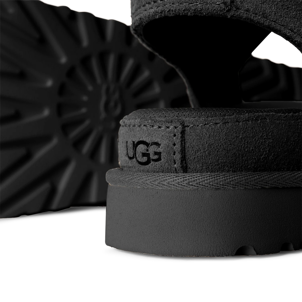 Overkicks - UGG Goldenstar Platform Sandal Black (Womens) (1136783-BLK) - detalle suela