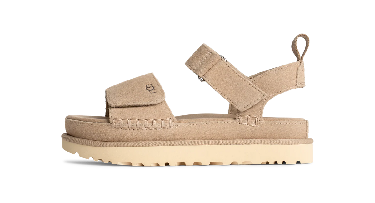 Overkicks - UGG Goldenstar Platform Sandal Sand (Womens) (1136783-SAN) - vista lateral