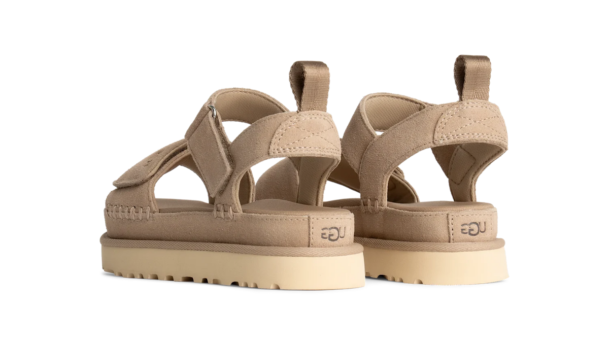 Overkicks - UGG Goldenstar Platform Sandal Sand (Womens) (1136783-SAN) - vista trasera