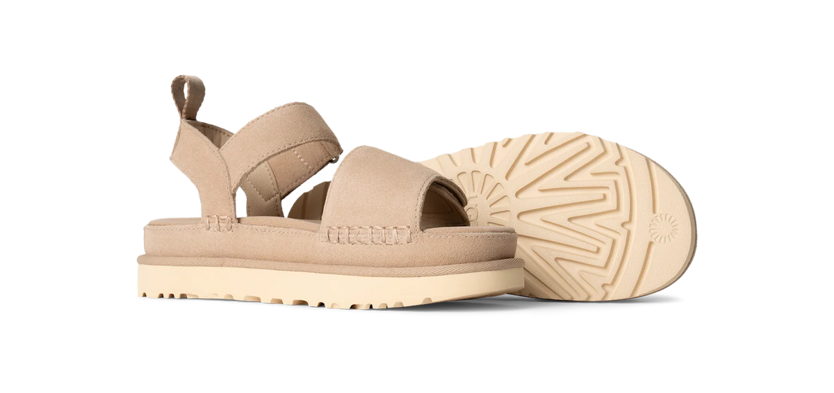 Overkicks - UGG Goldenstar Platform Sandal Sand (Womens) (1136783-SAN) - par completo