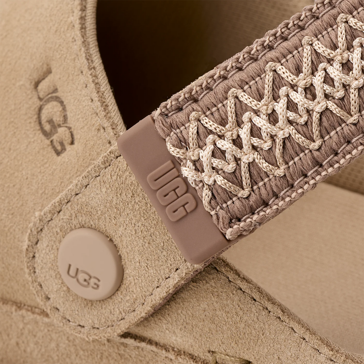 Overkicks - UGG Goldenstar UGGbraid Clog Mustard Seed (Womens) (1177710-MDSD) - vista superior