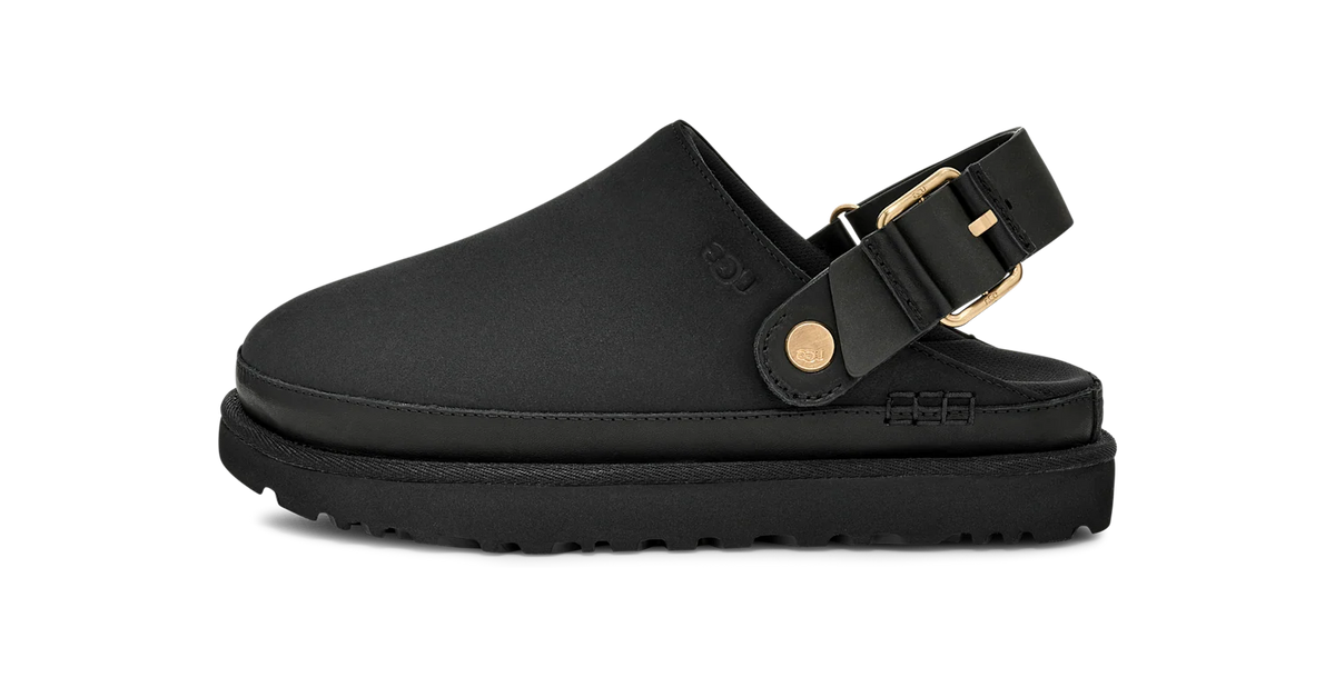 Overkicks - UGG Goldenstar Villa Clog Black (Womens) (1169590-BLK) - vista lateral