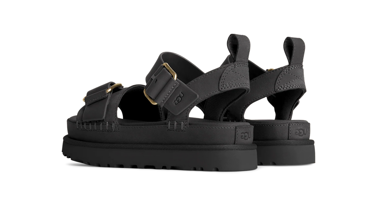 Overkicks - UGG Goldenstar Villa Sandal Black (Womens) (1167392-BLK) - vista trasera