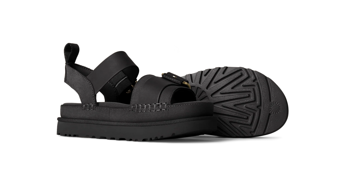 Overkicks - UGG Goldenstar Villa Sandal Black (Womens) (1167392-BLK) - par completo