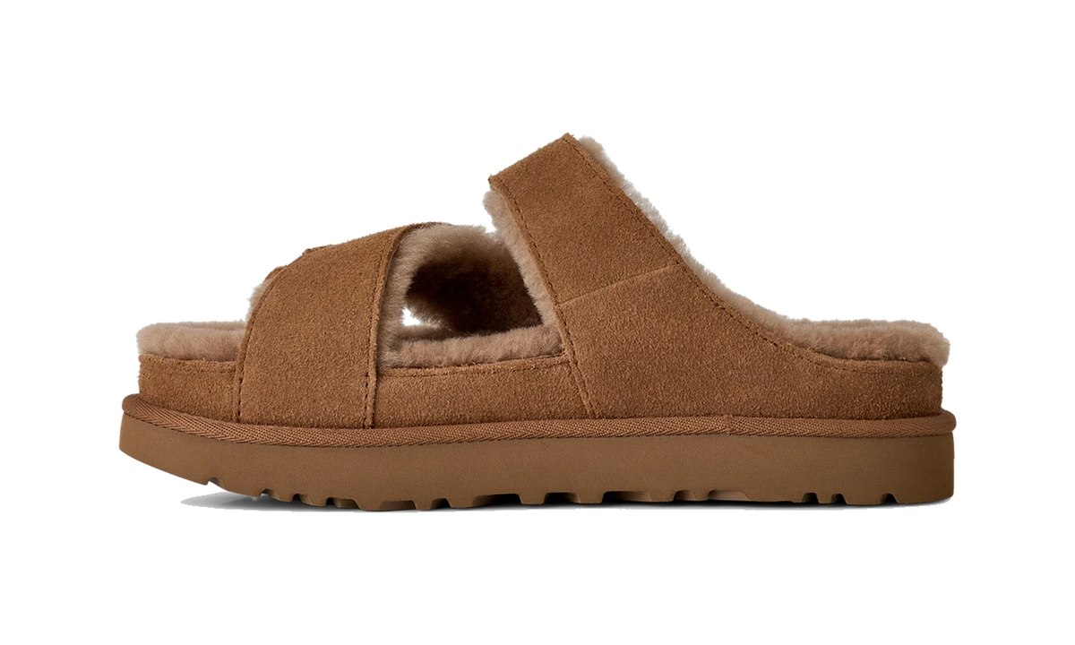 Overkicks - UGG Greenport Cross Strap Slide Chestnut (Womens) (1178470-CHE) - par completo