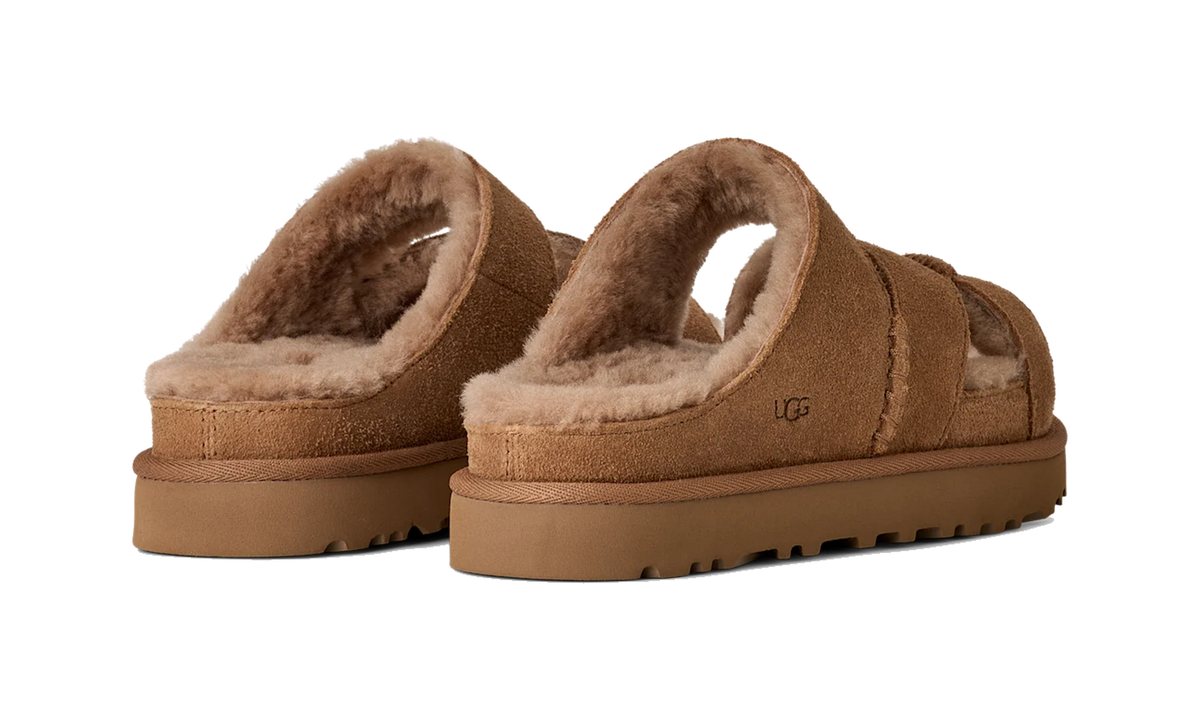 Overkicks - UGG Greenport Cross Strap Slide Chestnut (Womens) (1178470-CHE) - detalle suela