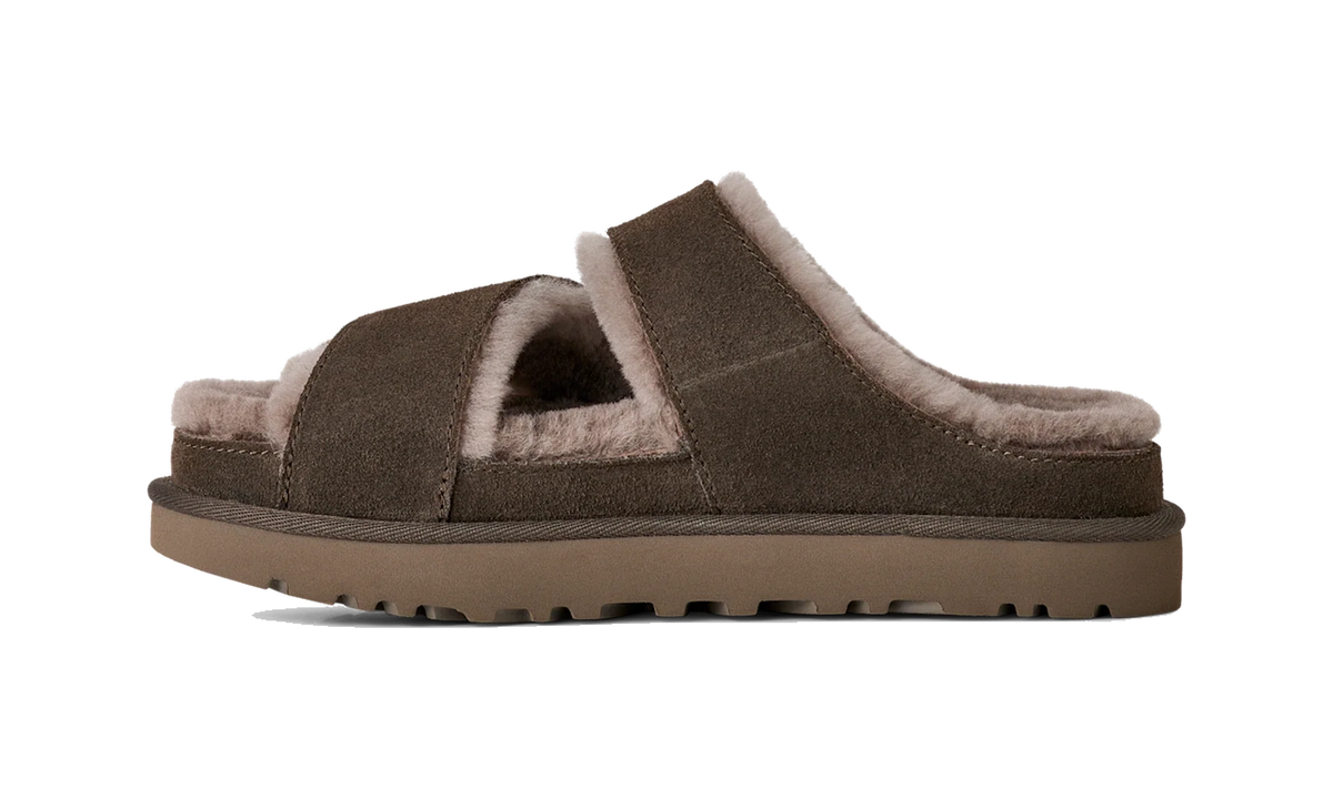 Overkicks - UGG Greenport Cross Strap Slide Dense Smoke (Womens) (1178470-DNSS) - par completo