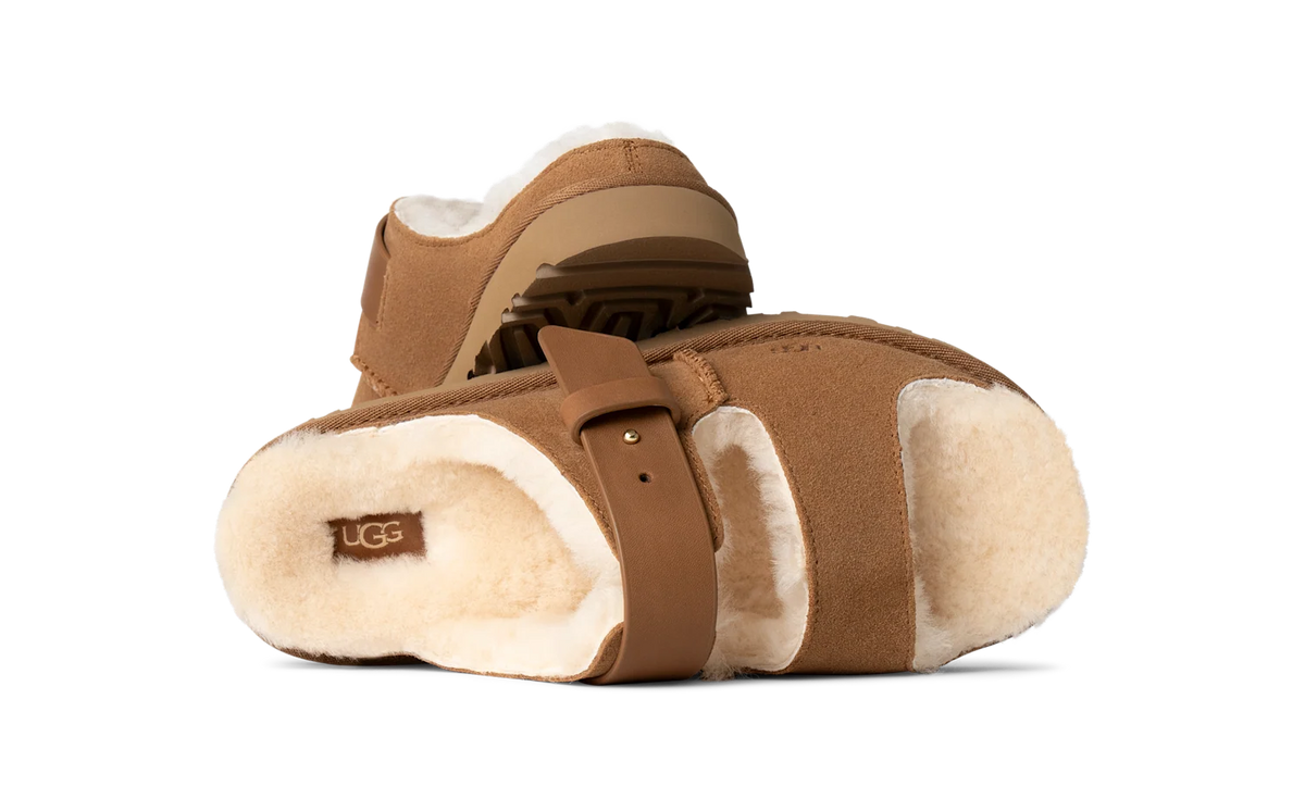 Overkicks - UGG Greenport Strap Slide Chestnut (Womens) (1167611-CHE) - detalle suela