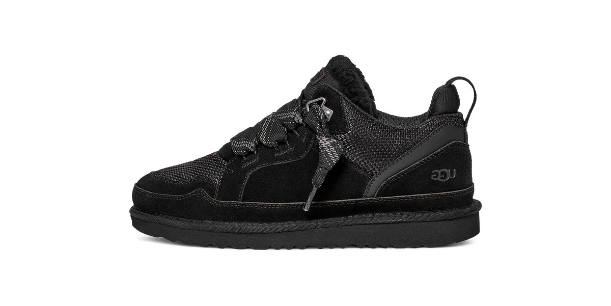 Overkicks - UGG Lowmel Black (Kids) (1152410K-BLK) - vista lateral