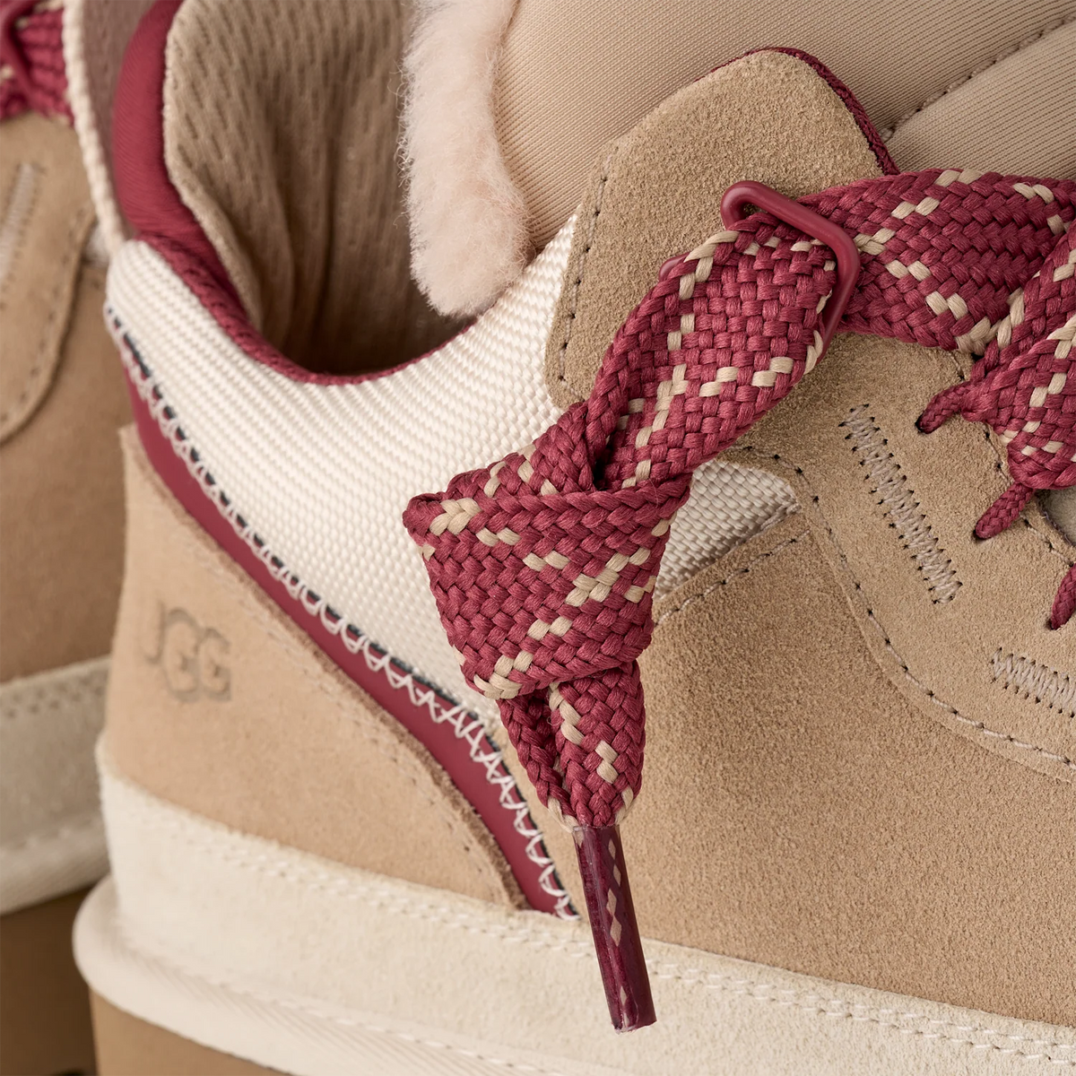 Overkicks - UGG Lowmel Driftwood Biking Red (1170750-DWD) - vista superior
