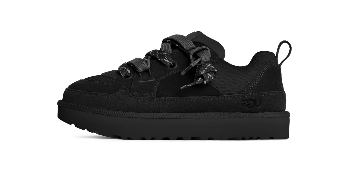Overkicks - UGG Lowmel Lo Black (Womens) (1168890-BLK) - vista lateral