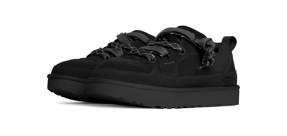 Overkicks - UGG Lowmel Lo Black (Womens) (1168890-BLK) - vista trasera