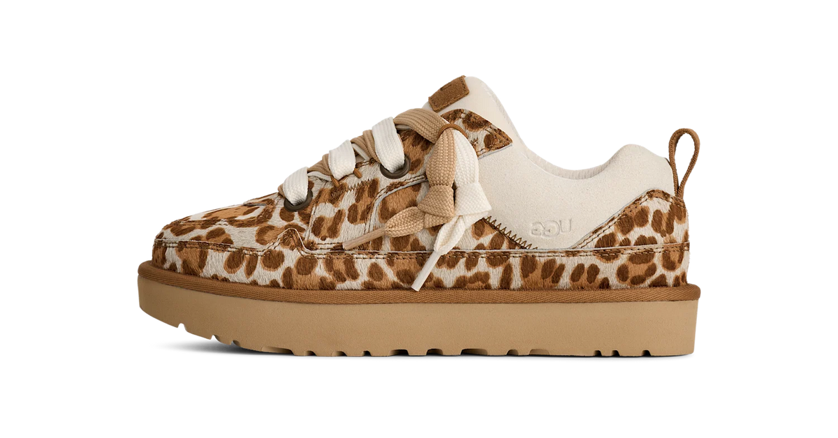 Overkicks - UGG Lowmel Lo Plains Felicity Leopard Jasmine (Womens) (1181071-FDJ) - vista lateral