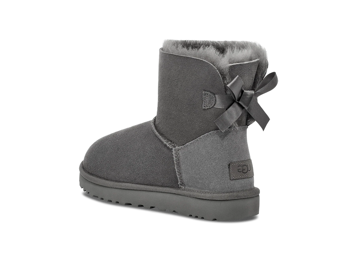 Overkicks - UGG Mini Bailey Bow II Boot Grey (Womens) (1016501-GREY) - vista lateral