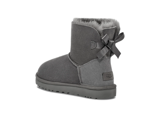 Overkicks - UGG Mini Bailey Bow II Boot Grey (Womens) (1016501-GREY) - vista lateral