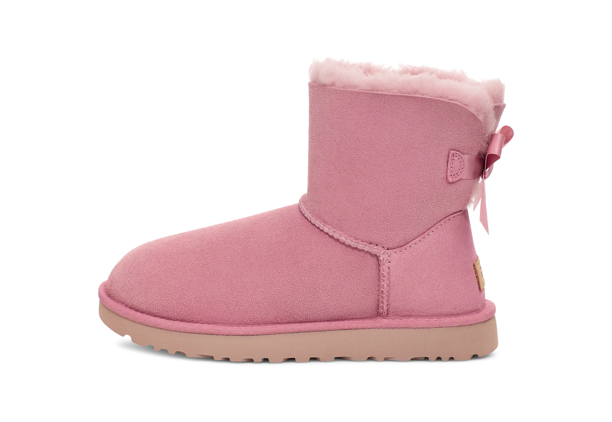 Overkicks - UGG Mini Bailey Bow II Dusty Orchid (Womens) (1016501-DYR) - vista trasera