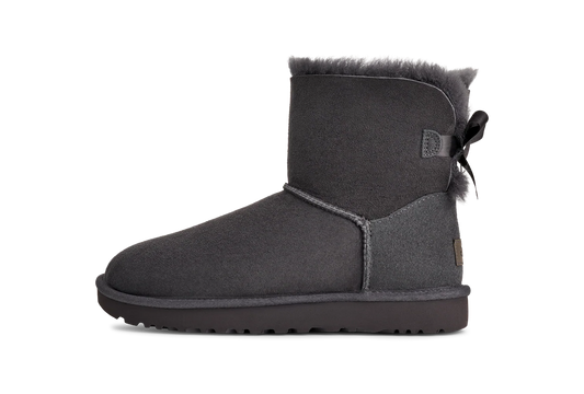 Overkicks - UGG Mini Bailey Bow II Obsidian (Womens) (1016501-OBS) - vista lateral