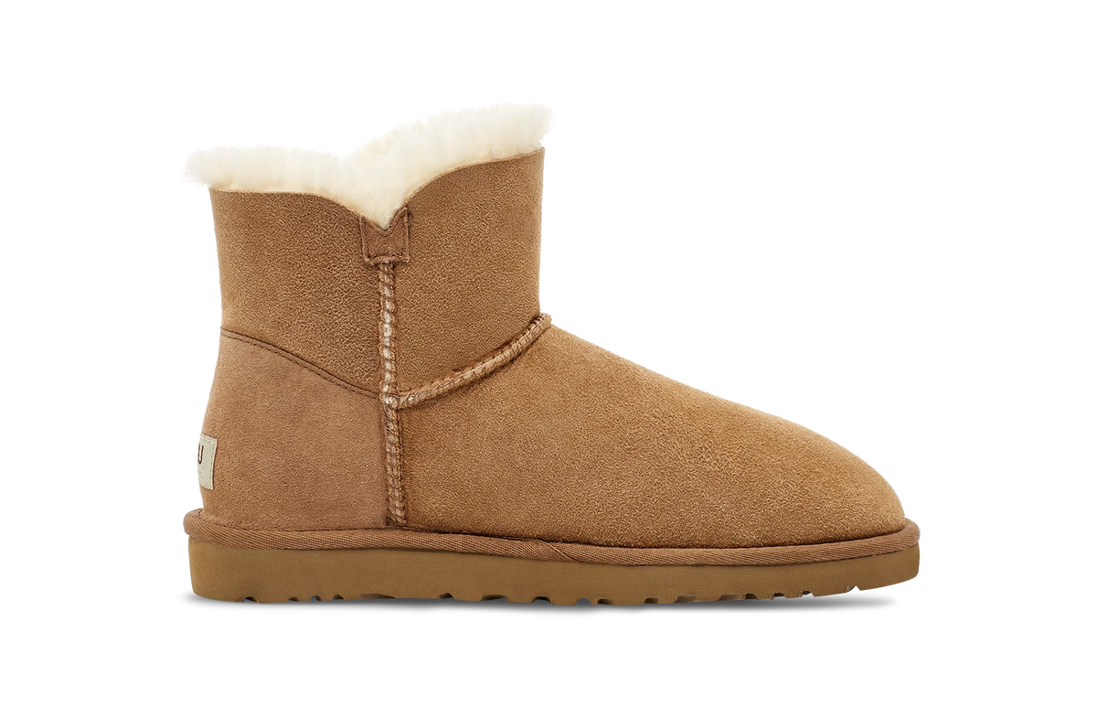 Overkicks - UGG Mini Bailey Button II Chestnut (Womens) (1016422-CHE) - par completo