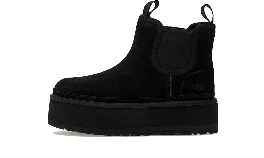 Overkicks - UGG Neumel Platform Chelsea Boot Black (Womens) (1134526-BLK) - vista lateral
