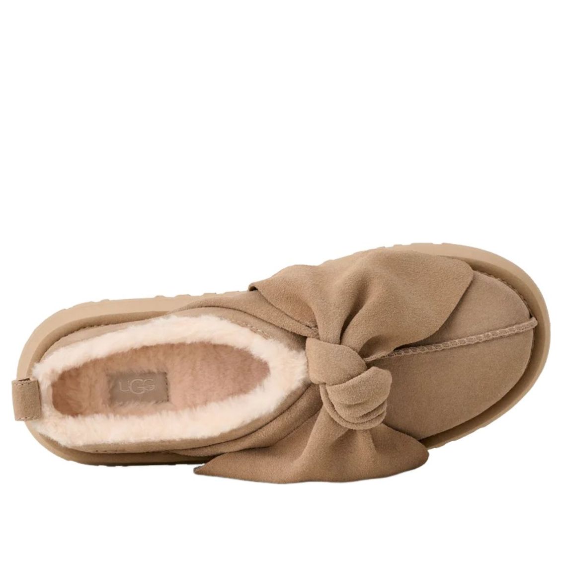Overkicks - UGG Platform Slip-On Bow Slipper Sand (Women's) (1176290-SAN) - imagen 4