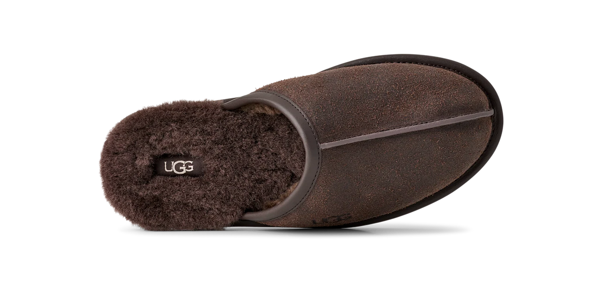 Overkicks - UGG Scuff Leather Distressed Slipper Dusted Cocoa (1171294-DDC) - detalle talon