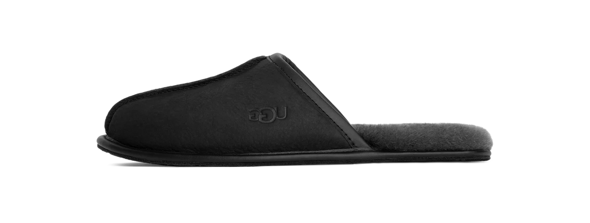Overkicks - UGG Scuff Leather Slipper Black (1108192-BLK) - vista lateral