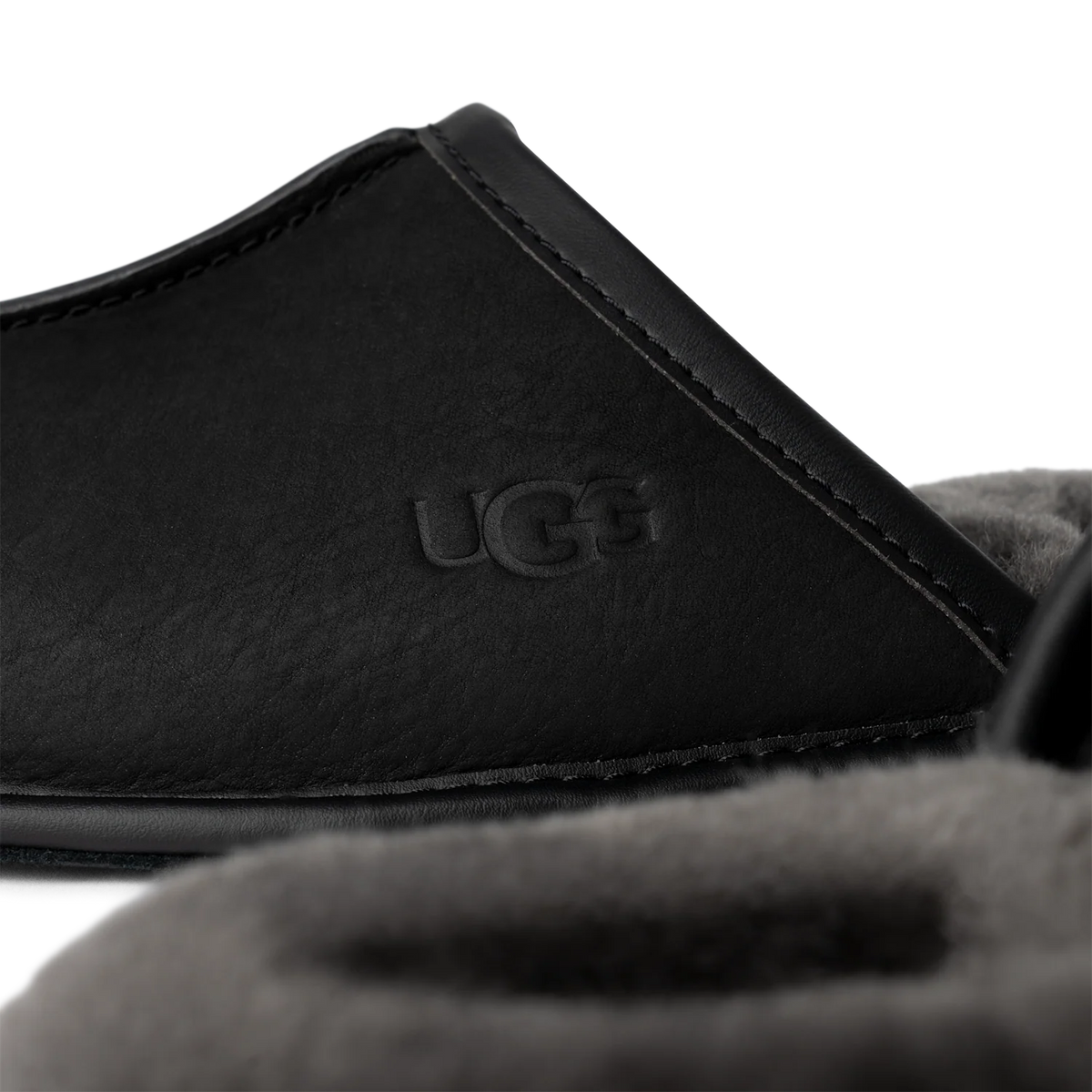 Overkicks - UGG Scuff Leather Slipper Black (1108192-BLK) - par completo