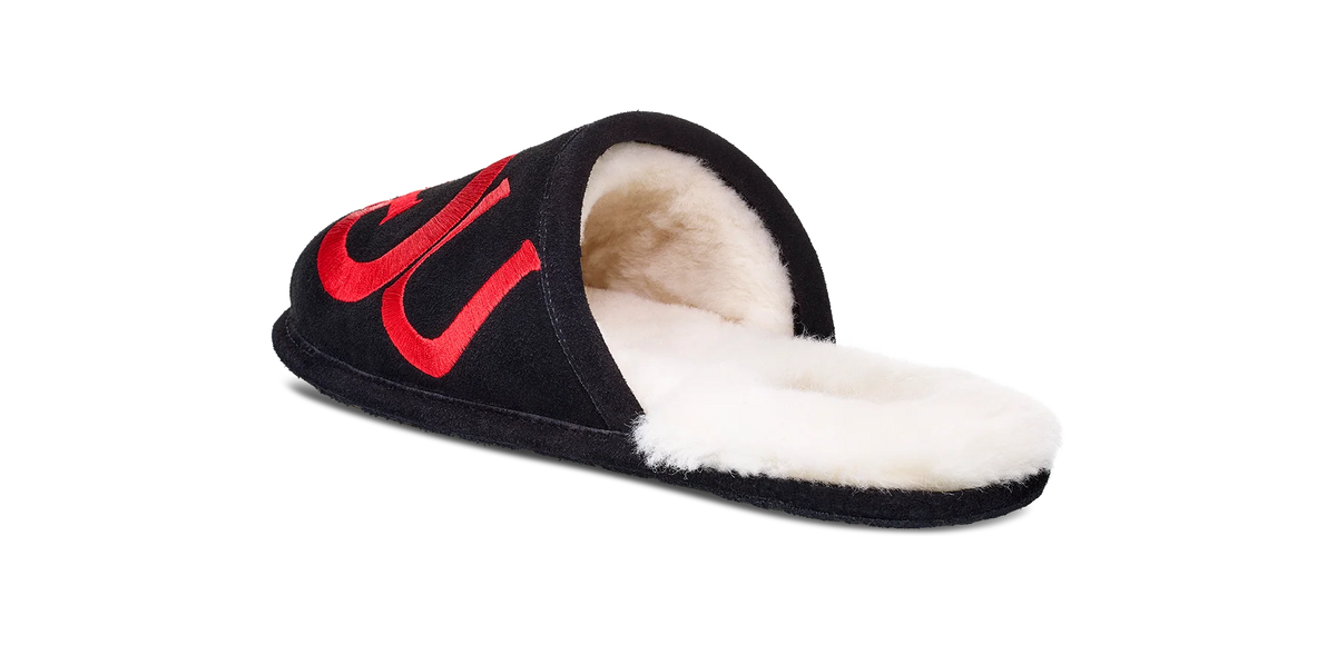 Overkicks - UGG Scuff Logo Slipper Black Red (1101324-BLK) - detalle suela