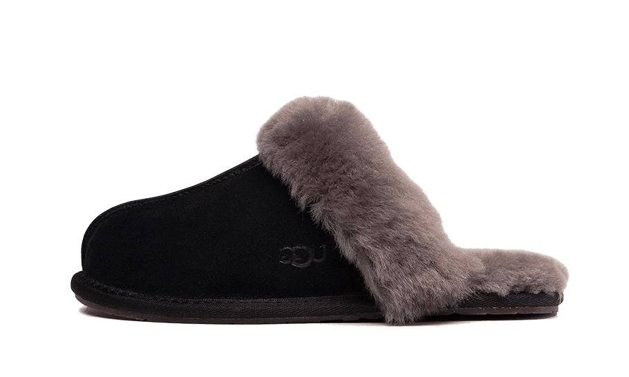Overkicks - UGG Scuffette II Slipper Black Grey (Womens) (1106872-BCGR) - vista lateral