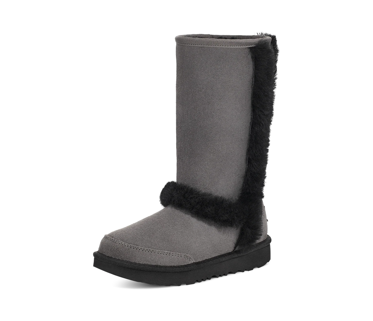 Overkicks - UGG Sunburst Tall Boot Grey Black (Kids) (1143694K-GRB) - imagen 2