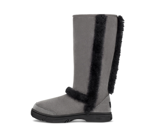 Overkicks - UGG Sunburst Tall Boot Grey Black (Womens) (5218-GRB) - vista lateral