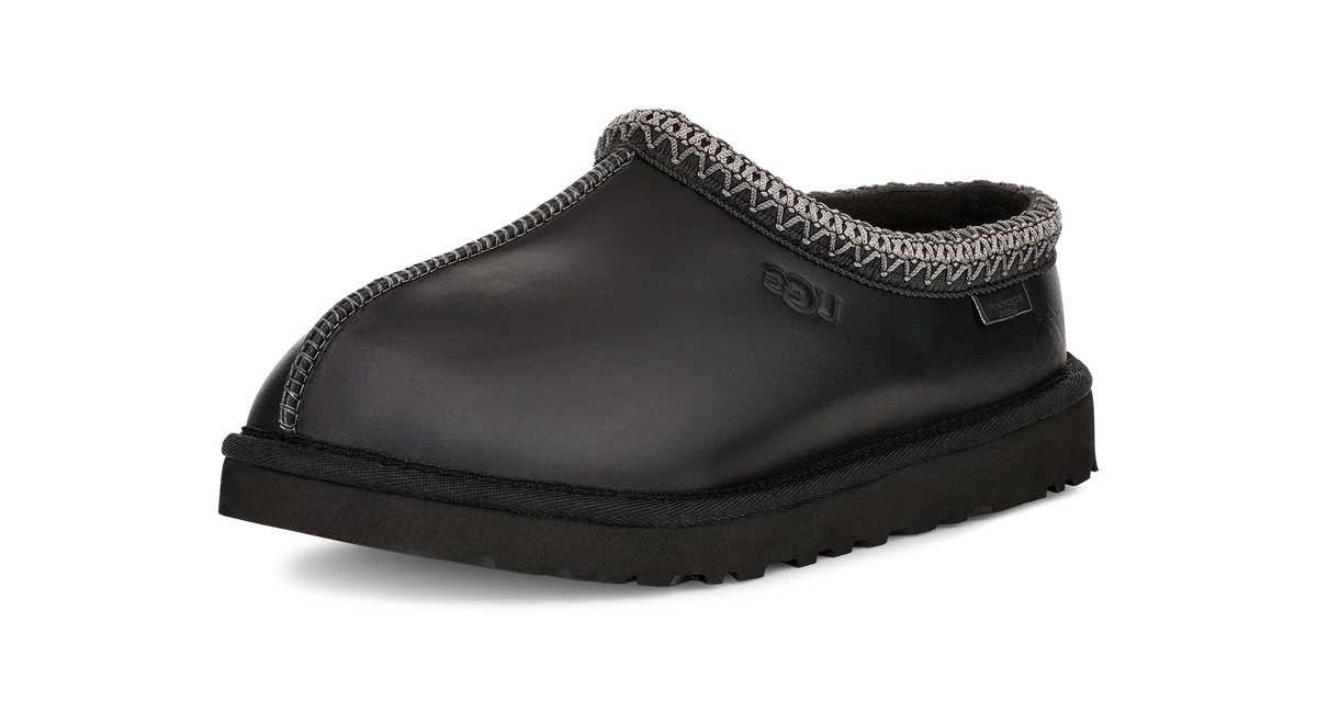 Overkicks - UGG Tasman LTHR Regen Slipper Black (1163890-BLK) - vista trasera