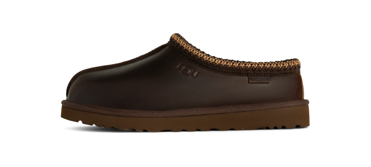 Overkicks - UGG Tasman LTHR Regen Slipper Ironwood (1163890-IWD) - vista lateral