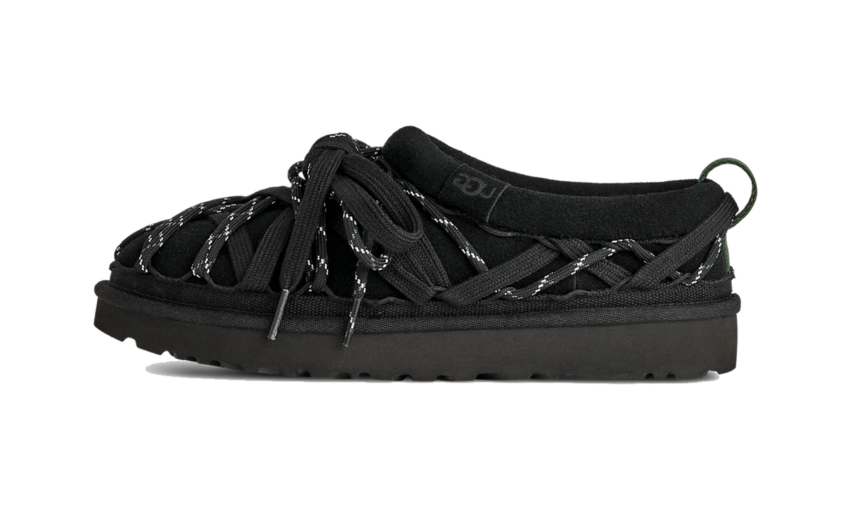 Overkicks - UGG Tasman Lace Black (Womens) (1175190-BLK) - vista lateral