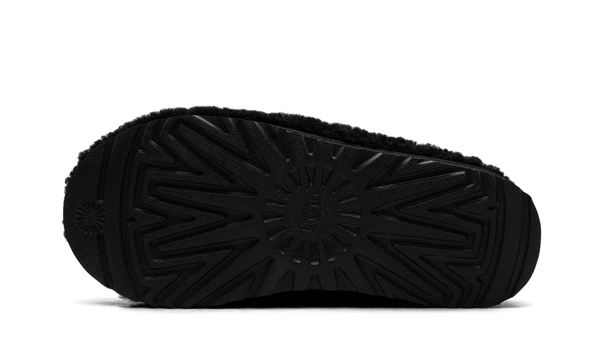 Overkicks - UGG Tasman Maxi Curly Slipper Black (Womens) (1158356-BLK) - vista superior