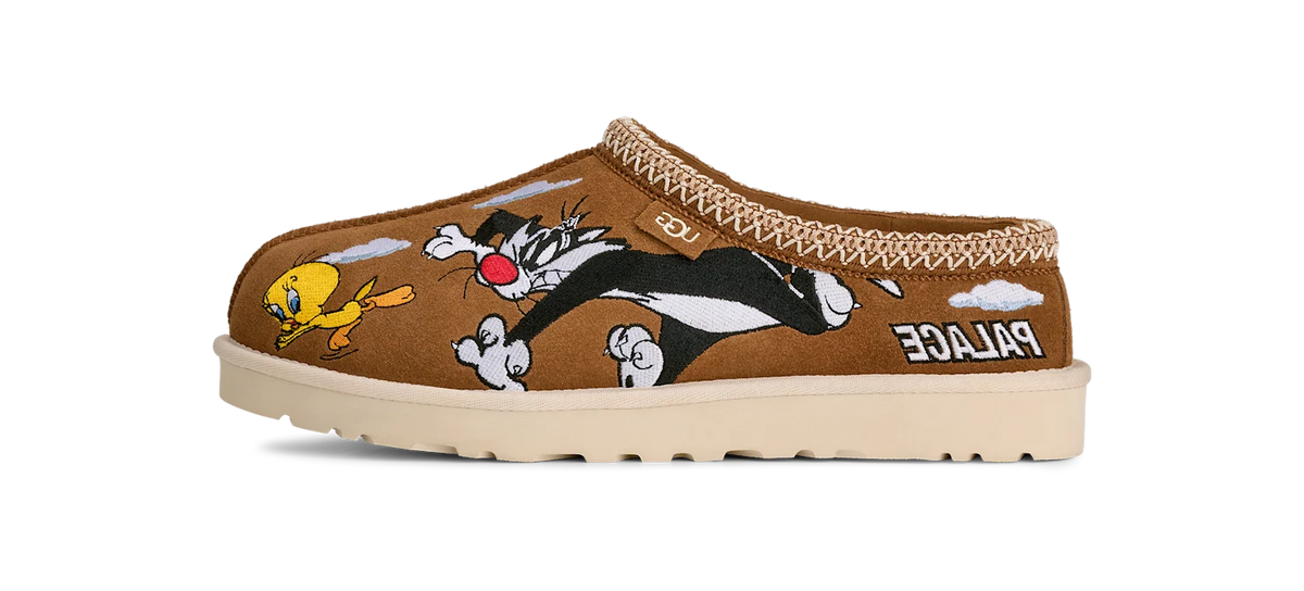 Overkicks - UGG Tasman Slipper Palace x Looney Tunes Chestnut (1181910-CHE) - vista lateral
