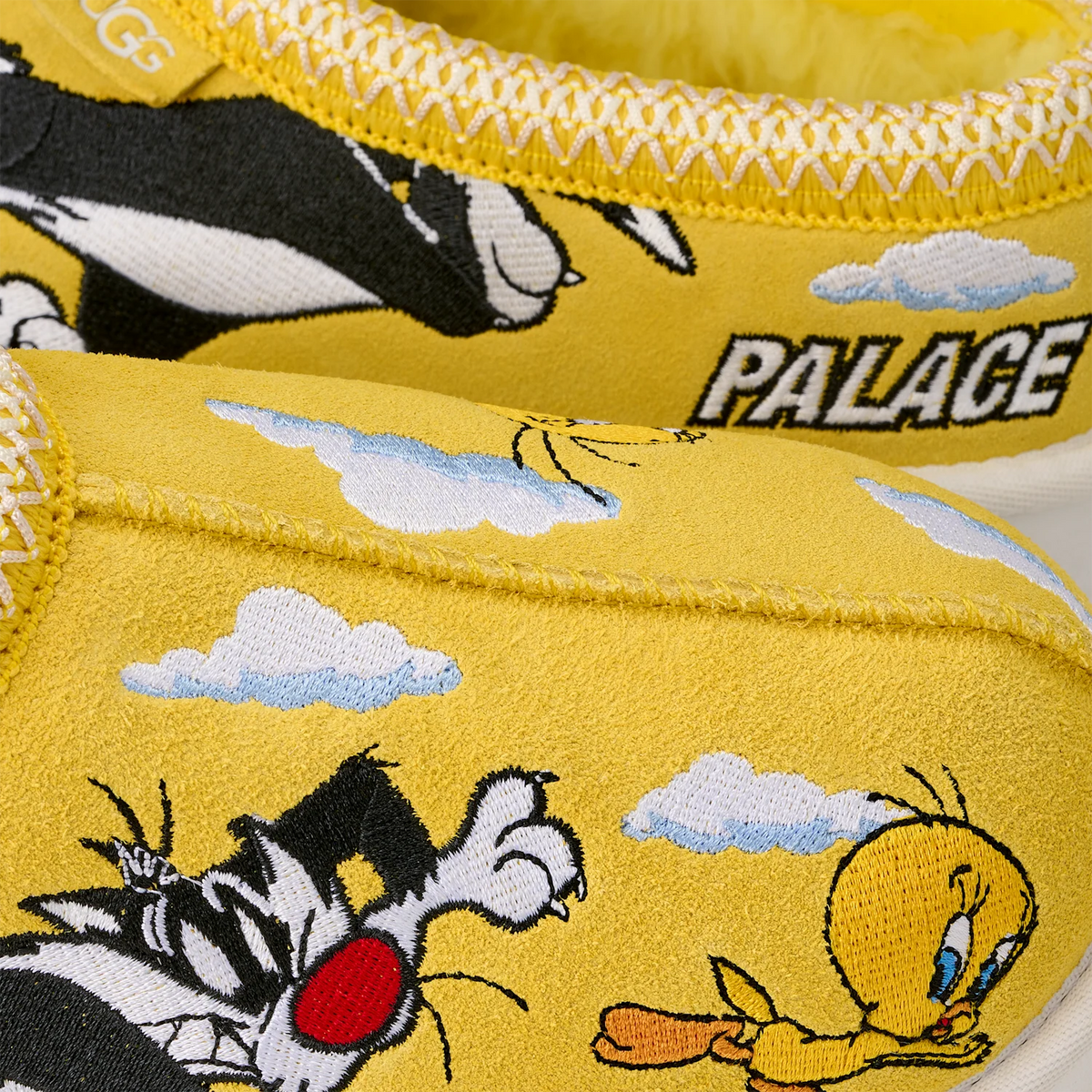 Overkicks - UGG Tasman Slipper Palace x Looney Tunes Yellow (1181910-YEL) - detalle talon