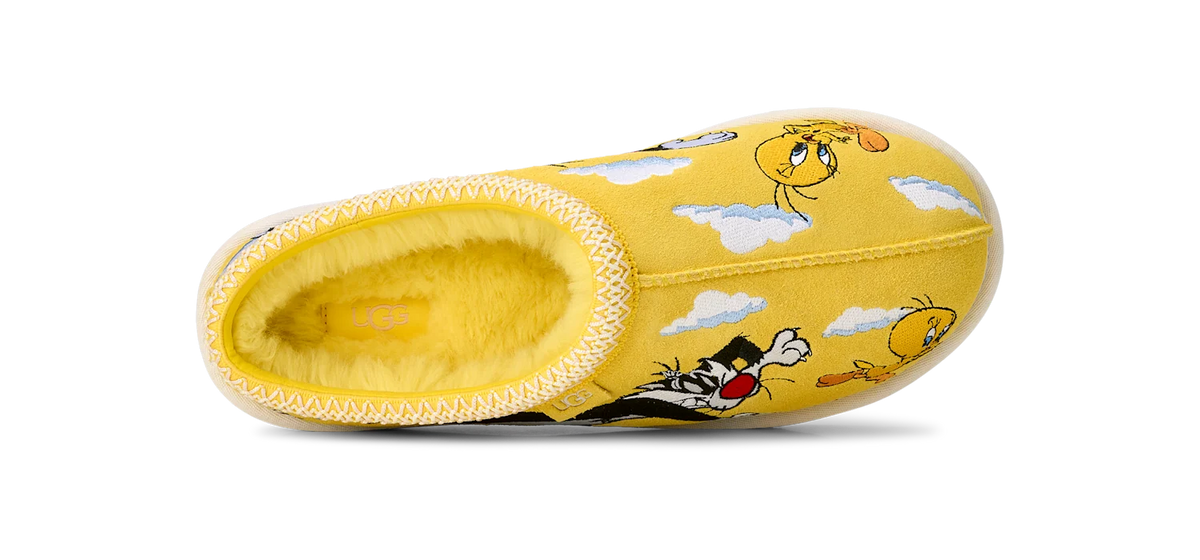 Overkicks - UGG Tasman Slipper Palace x Looney Tunes Yellow (1181910-YEL) - detalle lateral interior