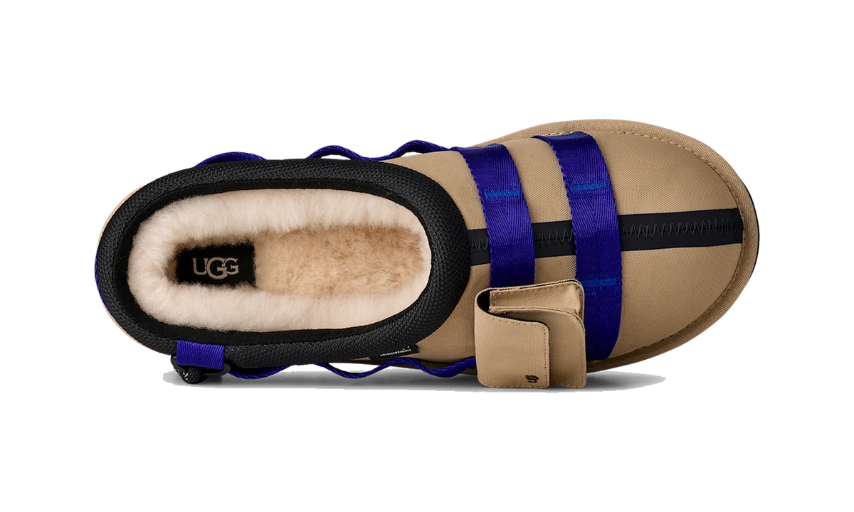 Overkicks - UGG Tasman Wildwood Slipper Sand Regal Blue (1180110-SDRG) - detalle talon