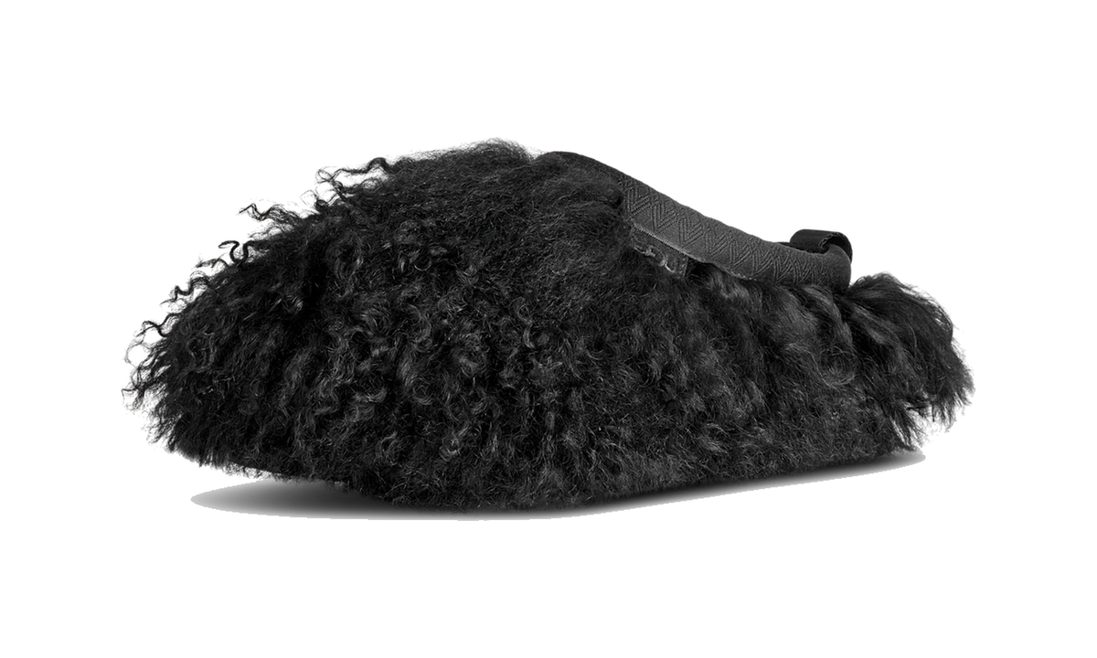 Overkicks - UGG Tazz Fluff Momma Slipper Black (Womens) (1179371-BLK) - vista trasera