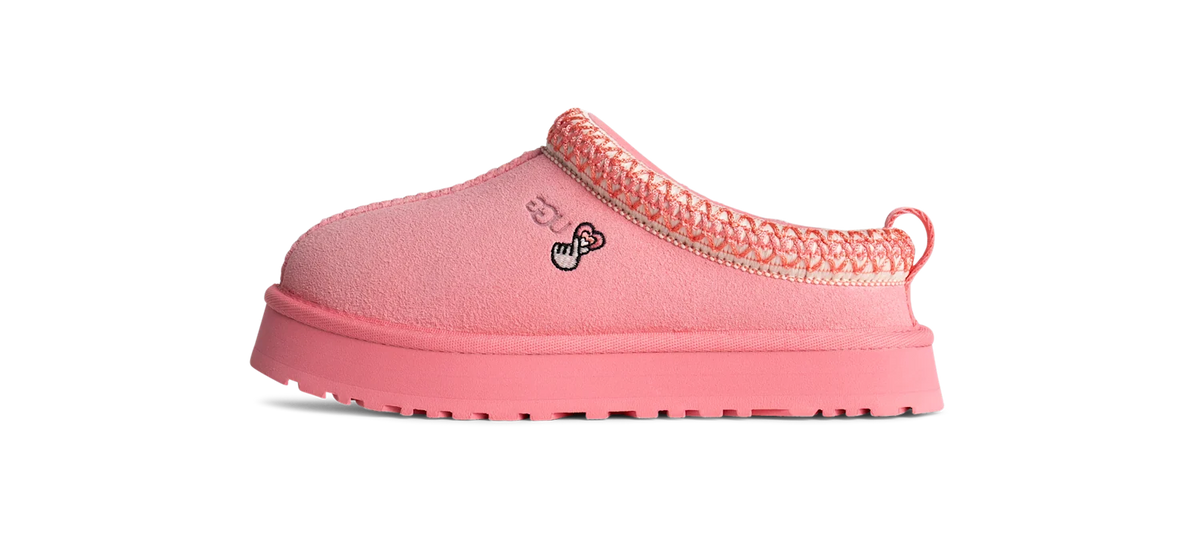 Overkicks - UGG Tazz Love 25 Slipper Tropical Pink (Kids) (1172391K-TPCL) - vista lateral