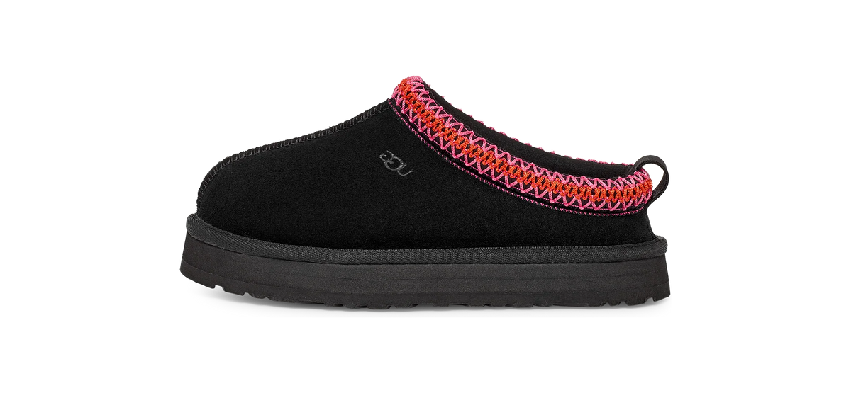 Overkicks - UGG Tazz Slipper Black Multi (Kids) (1143776K-BKML) - vista lateral
